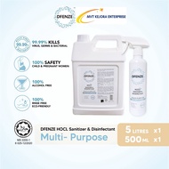 Dfenze Hocl Sanitizer &amp; Disinfectant Multi-Purpose Hand Sanitizer (1X 5L + 500ml) Dfenze Sanitiser 消毒液
