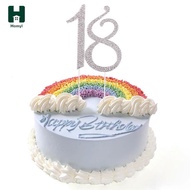 [Homyl]  Topper Anniversary Crystal Rhinestones Decorative Cupcake Topper for 18th Birthday Party Su