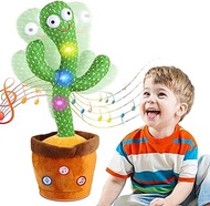 ETOVO Baby Toys Adjust Volume Dancing Talking Cactus for Boys Girls Singing Recording Mimic Repeating What You Say Toy with 120 English Songs Electronic Light Up Plush Give Kids Gifts