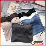 [Malaysia Stock] Singlet Bra Tube Bra Camisole Top Cotton Padded Singlet Inner Singlet With Pad Tank