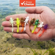 50-piece Gecko Soft Bait Set, 4.7cm/1g Lifelike Lizard Hooks for Bass/Trout  Set Umpan Lembut Gecko 