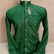 Kemko Sultan Original Kain Embos Toyobo Baju Muslim Pria Terbaru Warna Hijau Botol