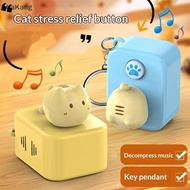 SKMY Cat Stress Relief Keychain: Pressable Paw Sound for Office & School SKK