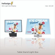 Table Stand Light Box | LED Table Menu | LED Menu List | Slim Light Menu Adv | A3 & A2 | Cafe Menu D