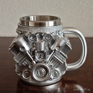 Creative V8Engine Engine Mark Cup Mechanical Resin Crafts Coffee Cup V6Memorial J1Y4