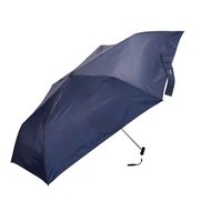 Waterfront Folding Umbrella Rain Umbrella 'Poke Flat® Quick 55cm Dark Navy' Shape Memory Function + 