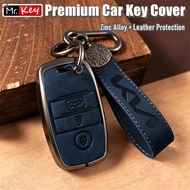 [Mr.Key] KIA Key Cover K2 K5 K4 Kx5 KXCROSS Sportage Forte Car Keychain Metal Leather Cover Key Case