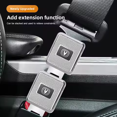 1Pcs Car Logo Seat Belt Extender Safety Belt Lock Clip Buckle For Changan F70 CS55 Hunter X7 UNI-K C