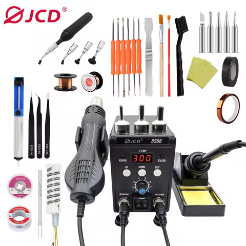 JCD 8586 Soldering Station 2 in 1 LCD Digital Display Welding Rework Station for cell-phone BGA SMD