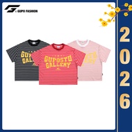 Boxy Striped T-shirt In Trame Outstanding Loose Form Unisex Local Brand GUPO - TSOC01