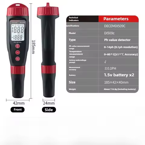 TOOL Delixi water quality pH detector PH value detection pen high precision automatic soil fish tank