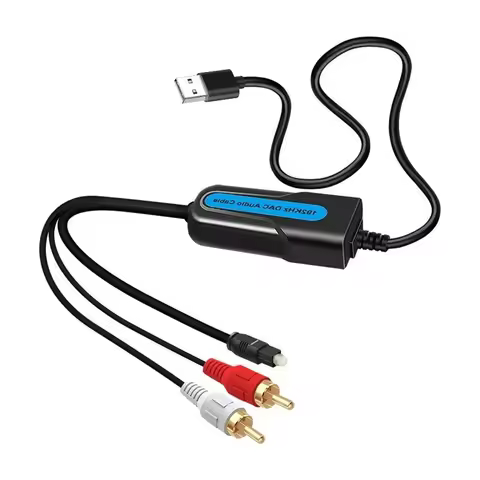~【On Sale】192Khz DAC Audio Converter SPDIF To 2RCA Digital To Analog Audio Converter 192Khz DAC Audi
