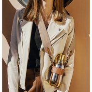 Water Bottle Sleeve Insulated Cup Sleeve Leather Cup Bag  Crossbody Sports Cup Sleeve Travel