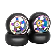 4pcs Alloy Rc Wheel Rim+ Drift Tire for 1/28 Wltoys 284131 K969 K979 K989 P939 Mini-q Kyosho Rally M