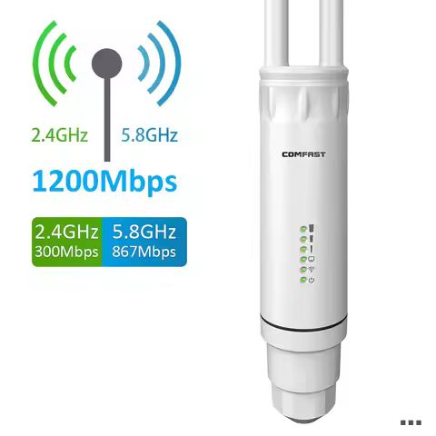 Comfast 300M/1200M Outdoor Access Point Wireless WiFi Extender 2.4G/5GHz AC1200 Wide-Area Router WiF