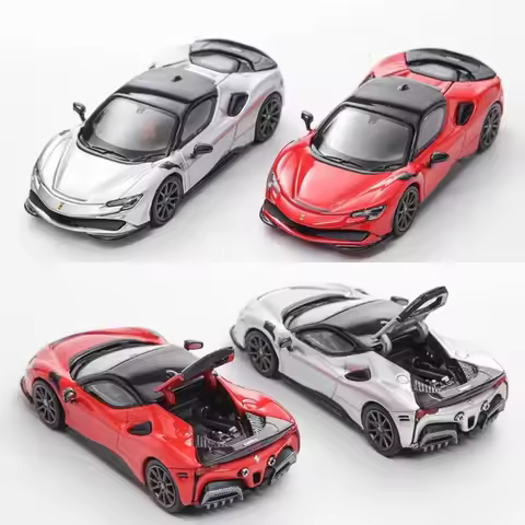 Stance Hunters SH 1:64 Novitec SF90 Red / Silver Limited499 Diecast Model Car