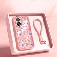 YBD Clear Case For Redmi A5 4G Turbo 4 Pro Xiaomi POCO F7 POCO C71 Fresh Pastel Purple Herb Tiny Flo
