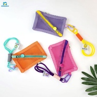 IOKDEALS1 Storage Bag, Candy Color Toiletry Mesh Cosmetic Bag, Large Capacity Dopamine Color Make Up