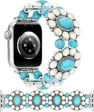 JR.DM Boho Beaded Bracelet Compatible with Apple Watch Women 38/40/41/42mm Bohemian Elastic Stretchy