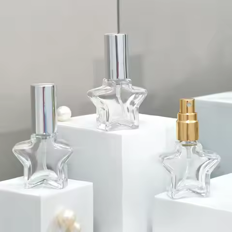 8ml Empty Glass Perfume Spray Bottle, Portable Travel Size Mini Refillable Atomizer, Leak Proof Samp