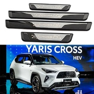 Car Accessories Door Sill Plate For Toyota Yaris Cross 2020-2024 Door Sill Strip  ABS Welcome Pedal  Threshold Protection Auto Parts