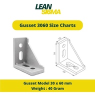 SIKU Aluminum Bracket Corner Elbow 3060 Gusset corner Profile 3060/