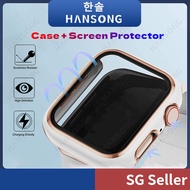 Glass+Cover For iWatch Case 45mm 41mm 44mm 40mm Colorful Screen Protector Bumper iWatch Series 8 7 6 SE 5 4 3