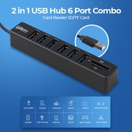 [Good] Card Reader 8in1 USB 2.0 USB Hub USB 2.0 MicroSD SD TF Card - CB220602