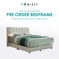 (Free Installation) Homiest Customizable Bed Frame / Fabric Linen / Velvet / PVC Leather / PU Leater/  Single / Super Single /  Queen / King
