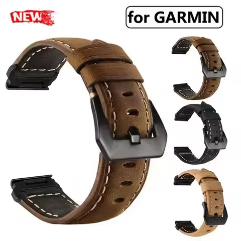 Leather Calfskin Strap for Garmin Epix Pro 51mm Tactix 7 AMOLED Fenix 7 7X Pro 6X 5 5X 3 3HR Enduro 