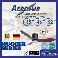 AEROAIR AA-335 35/46/52 Inch Frappe / Latte DC Motor Ceiling Fan w 3-Tone LED Light n Remote Control