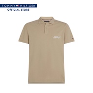 Tommy Hilfiger เสื้อโปโล ผู้ชาย รุ่น MW0MW38488 RBT - สีน้ำตาล ทรง Regular Fit