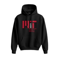 Hoodie MIT Massachusetts Institute Of Technology Sweater Fleece Hood Black Black Cloth