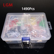1490pcs Resistor Capacitor Set  Electronic Components Kit Package Resistor Capacitor Transistor Diod