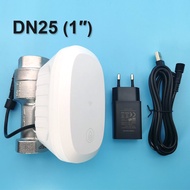 Tuya สมาร์ท WiFi วาล์วน้ํา Water Flow Rate มิเตอร์น้ํารองรับน้ําร้อนจับเวลาปิดอัตโนมัติ/ปิด DN25 1 "