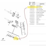 ENGINE EXHAUST VALVE R15M / R15 V4 / R15 M B3M-E2121-00 YAMAHA 100% ORIGINAL PARTS