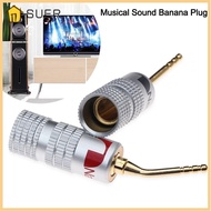 SUER Nakamichi Banana Plug, for Speaker Wire Gold Plated Musical Sound Banana Plug, Black&amp;Red Speakers Amplifier Banana Connectors Plugs Jack Speaker Wire Cable Connectors
