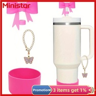 Ministar Stanley Cup Accessories Set Cute Bow Straw Cover Toppers For Stanley Cup 30 40oz Tumble But