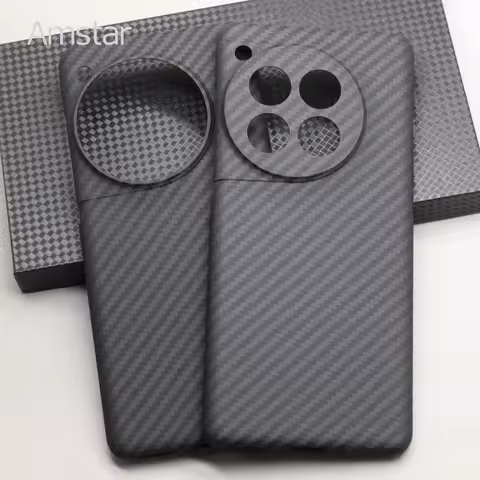 Amstar Pure Carbon Fiber Phone Case for OnePlus 12 Aramid Fiber 600D Ultra-thin Anti-drop Business O