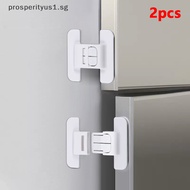 [prosperityus1] 2pcs Kids Security Protection Refrigerator Lock Home Furniture Cabinet Door Safety Locks Anti-Open Water Dispenser Locker Buckle [SG]