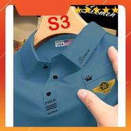 POLO MILITARY men's T-shirt with plain collar in strategic military cotton crocodile fabric, trendy 