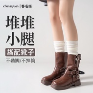 White Boots Socks Women's Pile Socks with Boots Stockings Autumn Winter Boots Socks Calf Socks Over-