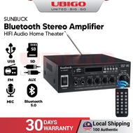 UBIGO SUNBUCK Bluetooth Stereo Amplifier 1200w 12v 220v HIFI Audio Home Theater Speaker Remote Contr