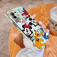 For Xiaomi Mi 11 Lite NE 5G 11T Pro Luxury Plating TPU Soft Case Cartoon Mickey Mouse Back Cover Shockproof Phone Casing