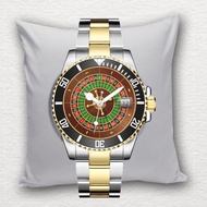 Men's Watch STICKER CASINO ROULETTE JACOB AND CO Date Stainless Steel Silver Gold Adult Men Custom C