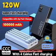 🔥CCC 120W High Capacity PowerBank 20000/100000/160000mAh Fast Charging With Multi Ports Digital Disp