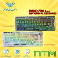 AULA F68 wireless the third mock examination customized mechanical keyboard transparent shell hot pl