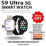 S9 Ultra Pro 5G data Smart Watch Simcard + Wifi + Super Amoled S9 pro smartwatch android playstore G