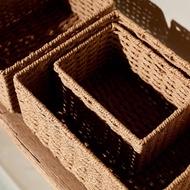 1 giỏ đựng đồ dệt S/M/L, giỏ đựng đồ để bàn thủ công, thích hợp cho phòng ngủ, phòng khách, phòng họ