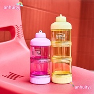 ANHUITYJ Protein Powder Box, Plastic Portable Funnel Fitness Supplement Bottle, Layered Storage 1/2/